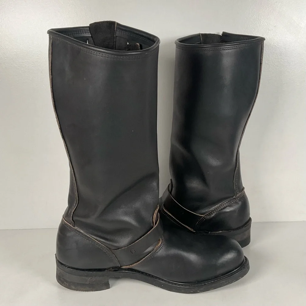 Vintage Carolina Tall Engineer Boots | Saftey Toe | USA Made | Wide | Men’s 12 W